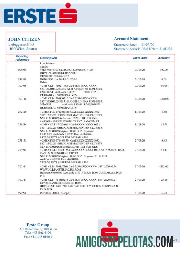 Austria Erste Group modelo